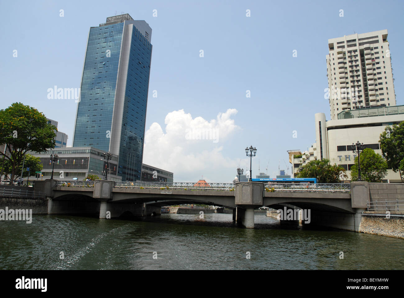 Coleman ponte sopra il fiume Singapore, Singapore Foto Stock