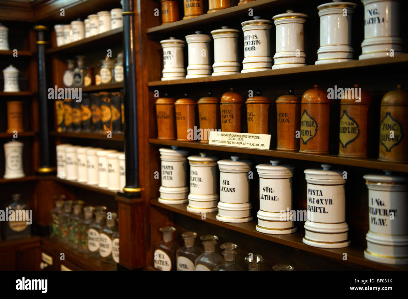 La vecchia farmacia museum - Sopron, Ungheria Foto Stock