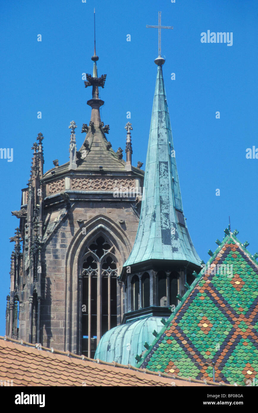 Saint Georges chiesa in Selestat, Alsazia, Francia Foto Stock