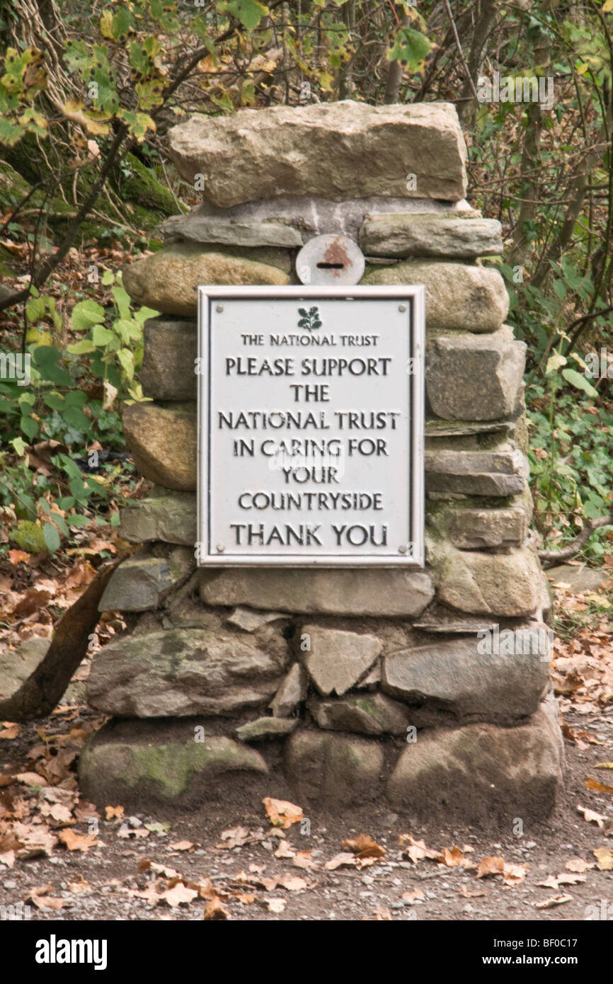 Il National Trust cassone di raccolta, Near Keswick, Cumbria Foto Stock