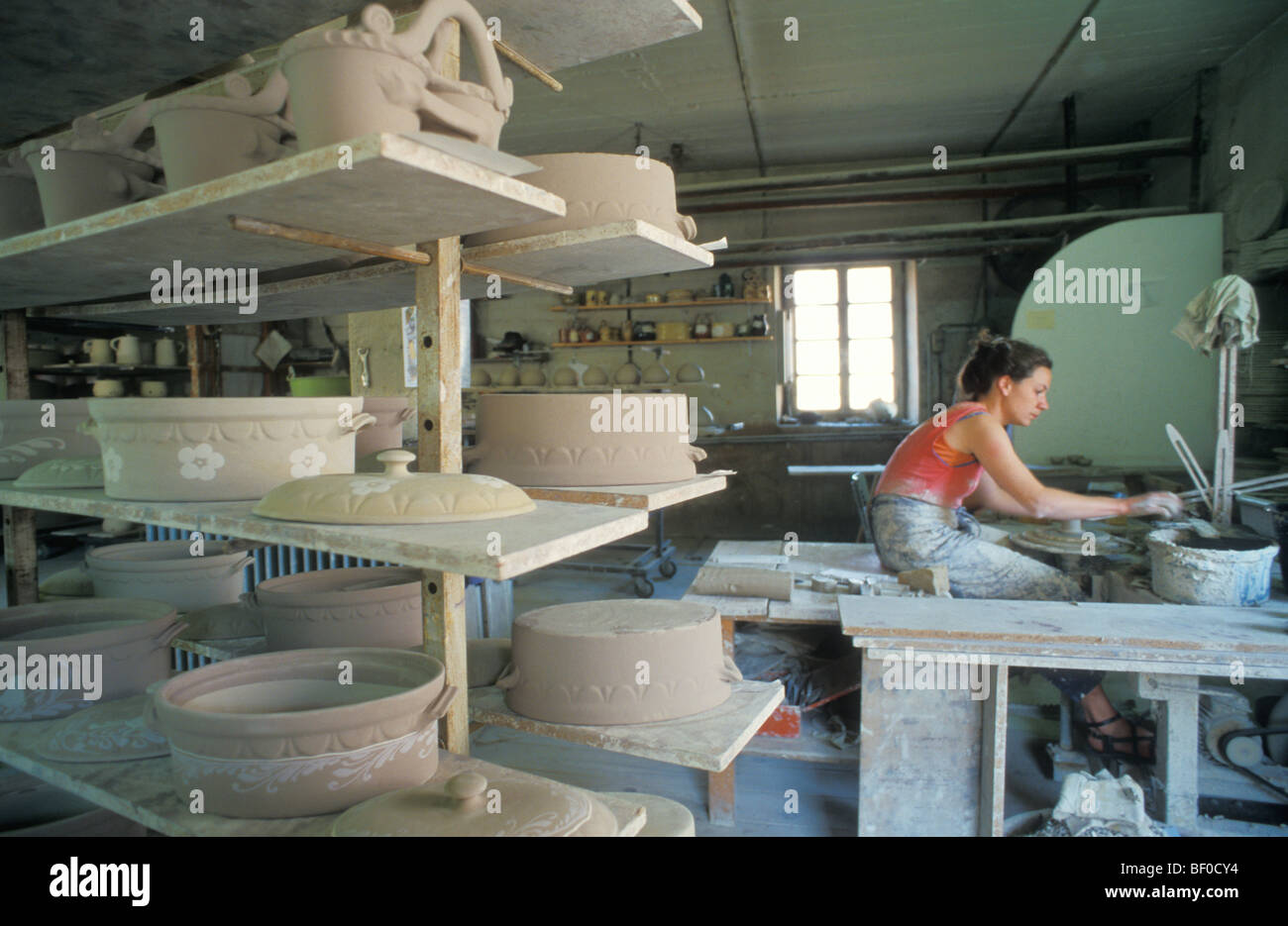 Vasai, ceramiche, lanciare Soufflenheim, Alsazia, Francia Foto Stock