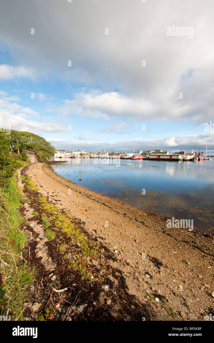 Il porto a Stornoway sull'isola di Lewis, Scozia Foto Stock