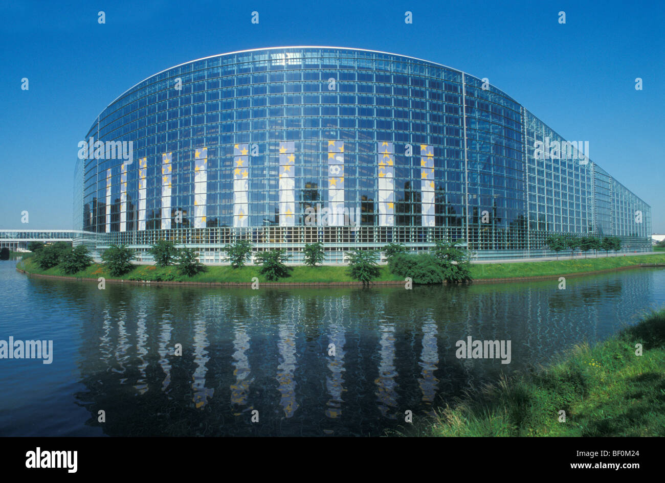 Edificio del Parlamento europeo a Strasburgo, Alsazia, Francia Foto Stock