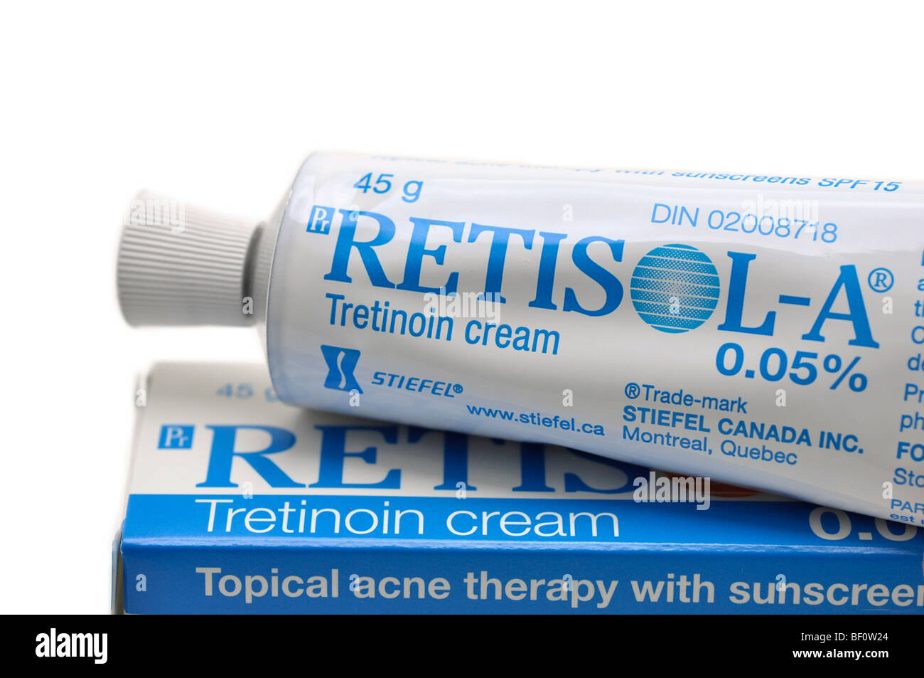 Tretinoin crema - Attualità terapia Acne Foto Stock