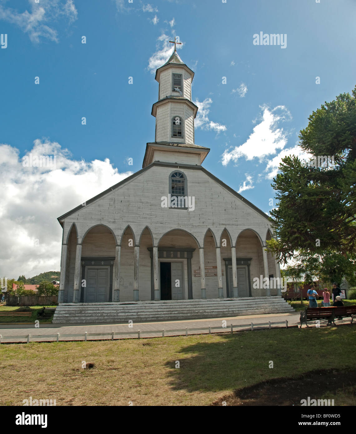 Chiesa di Dalcahue, Isola di Chiloe, Chilota architettura, Foto Stock