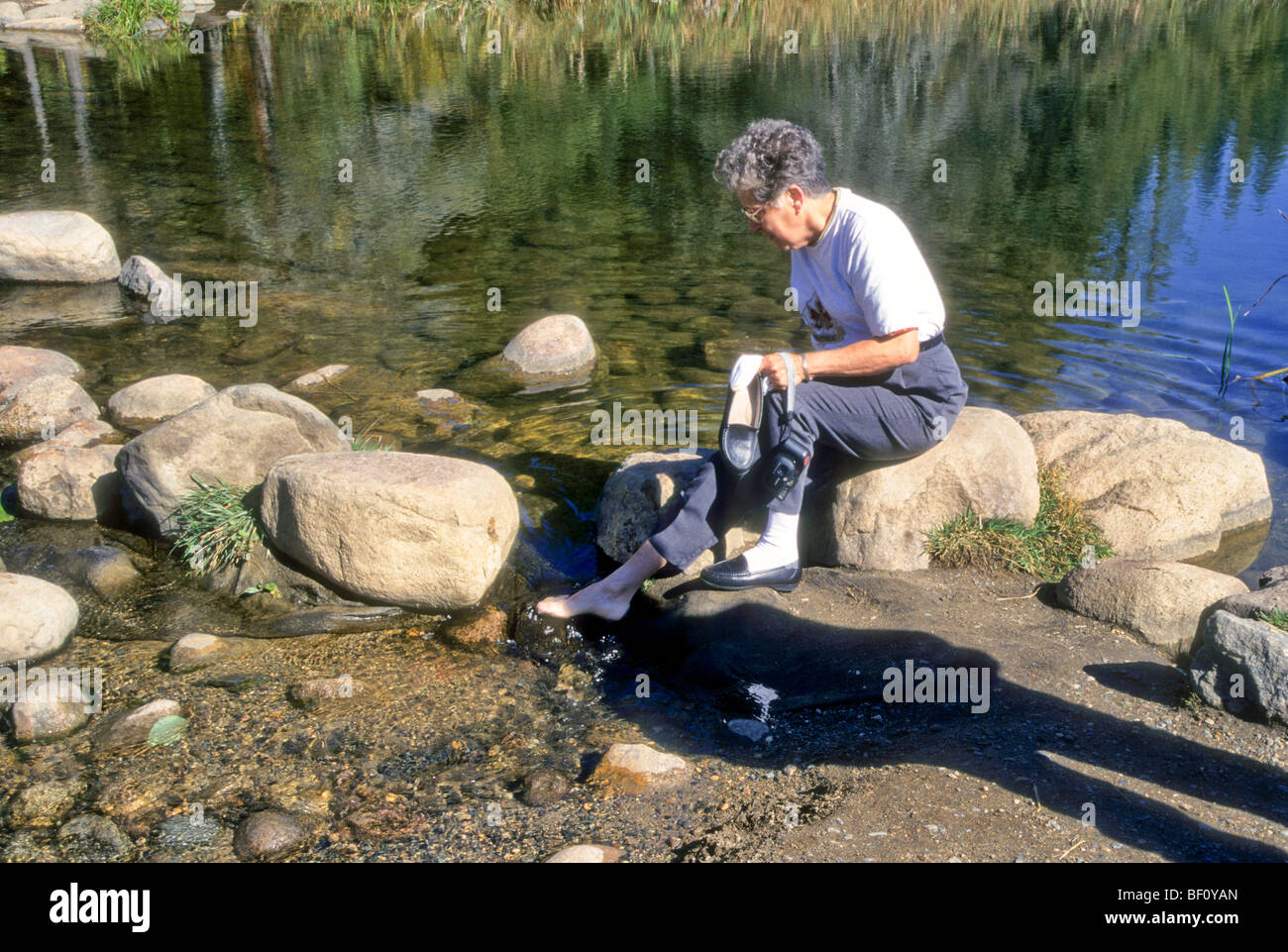 Senior Minnesota Lago Itaska MN start iniziare fonte crescere promessa del potenziale futuro Foto Stock