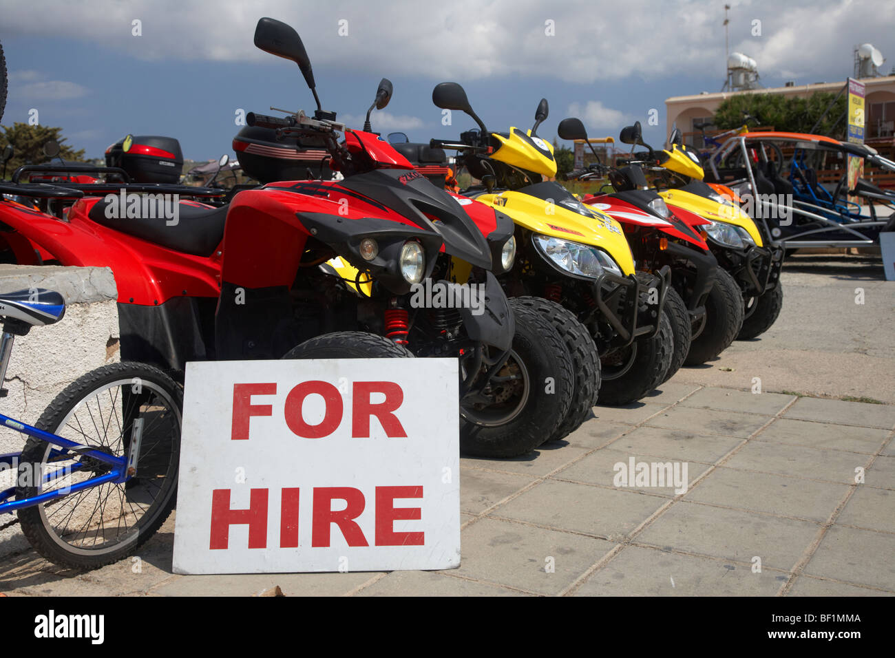 Moto Quad per affitto Noleggio ayia napa repubblica di cipro Foto Stock