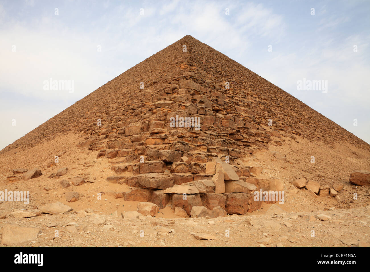 A nord di piramide di Snefuru - Dashur, Egitto Foto Stock