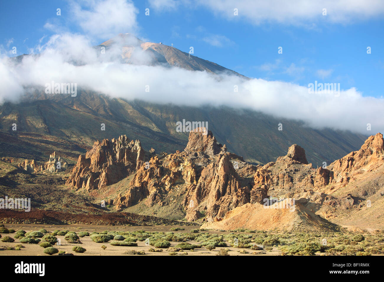 Tenerife, Isole Canarie, montagna vulcanica di paesaggio, Parque Nacional del Teide, Las Canadas, Del Teide Foto Stock