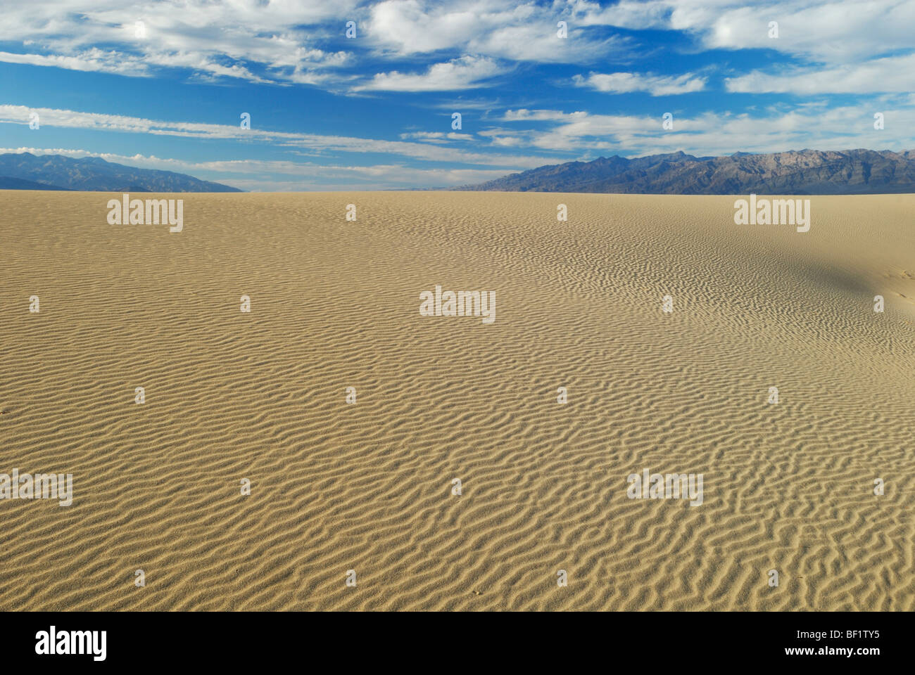 Dune di sabbia del deserto nella Death Valley, California Foto Stock