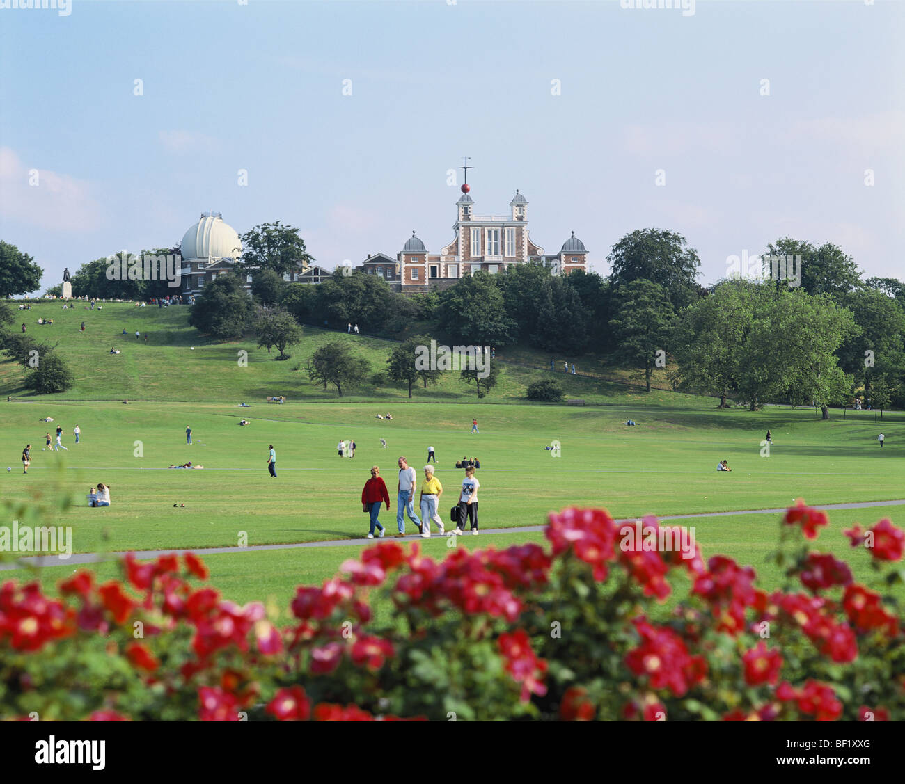 Osservatorio di Greenwich da Greenwich Park Londra Inghilterra REGNO UNITO Foto Stock