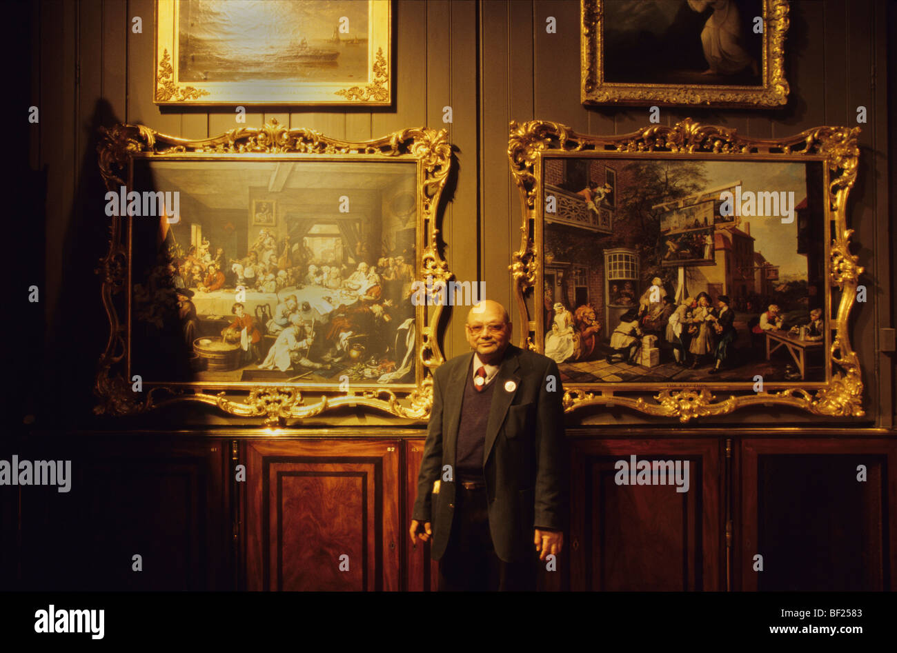 Dipinti di Sir John Sloane's Museum di Londra Foto Stock