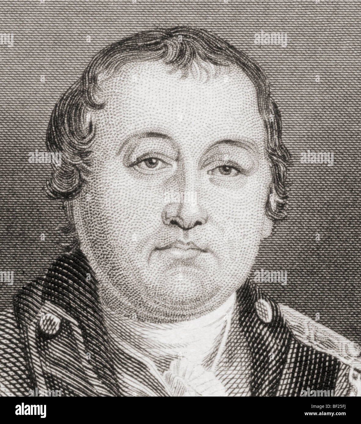 William Washington, 1752 a 1810. Ufficiale americano dell'esercito continentale durante la guerra rivoluzionaria americana. Foto Stock