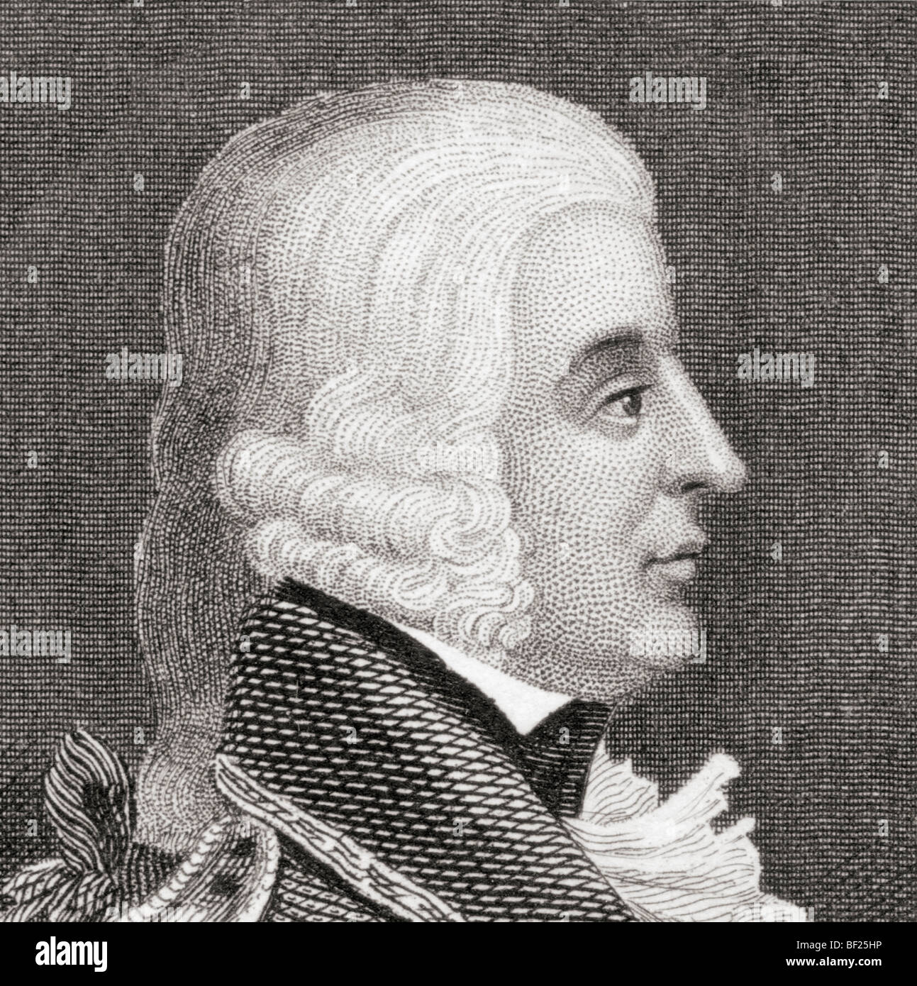 Generale Edward Braddock, 1695 a 1755. Soldato britannico e comandante in capo per il Nord America durante la guerra di indiano e francese Foto Stock