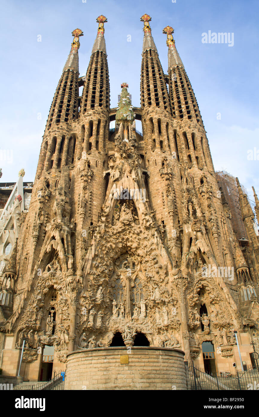 Barcellona - cattedrale la Sagrada Familia Foto Stock