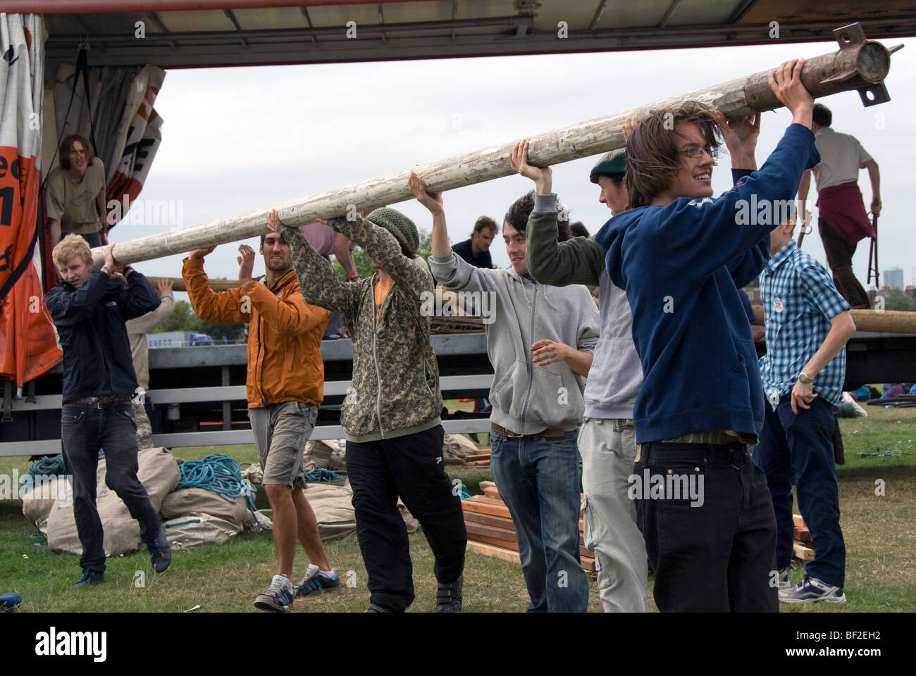 Il cambiamento climatico camp su Blackheath London 2009 Foto Stock