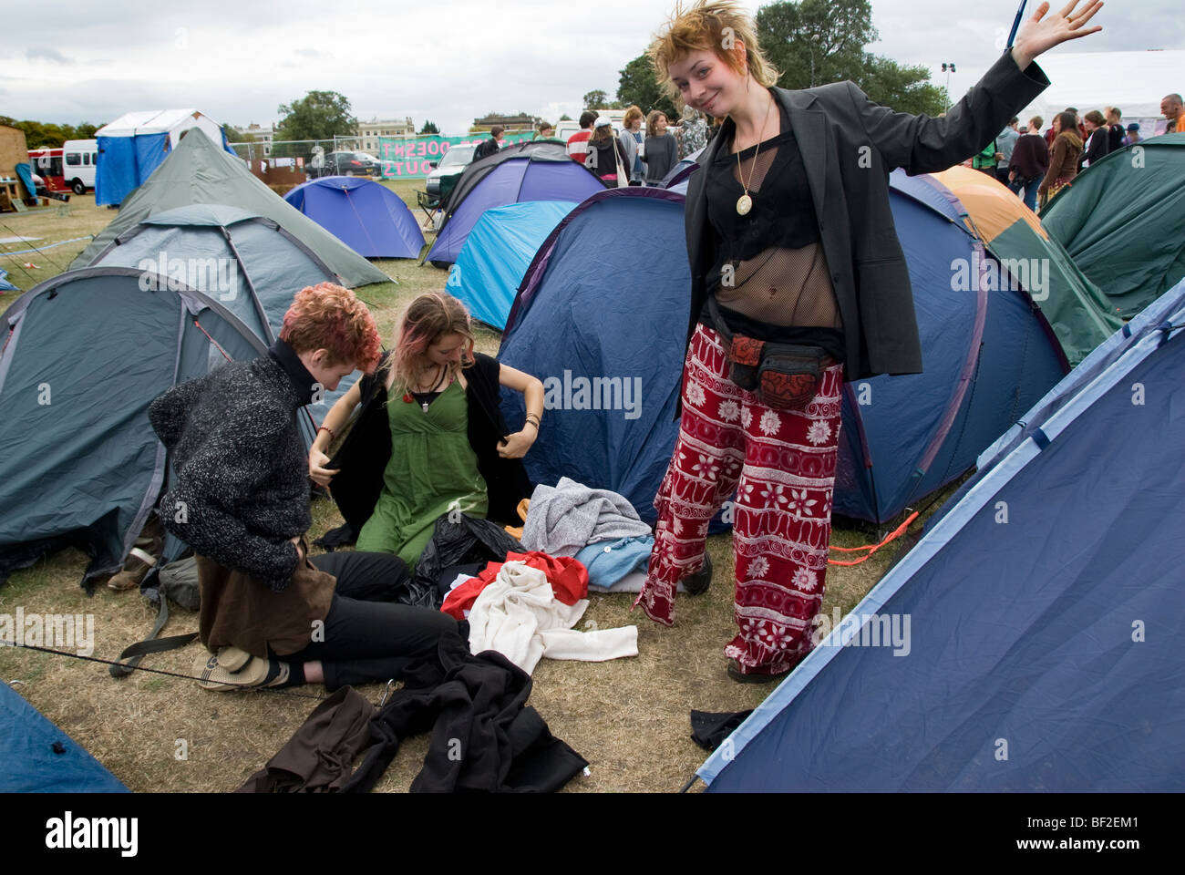 Il cambiamento climatico camp su Blackheath London 2009 Foto Stock