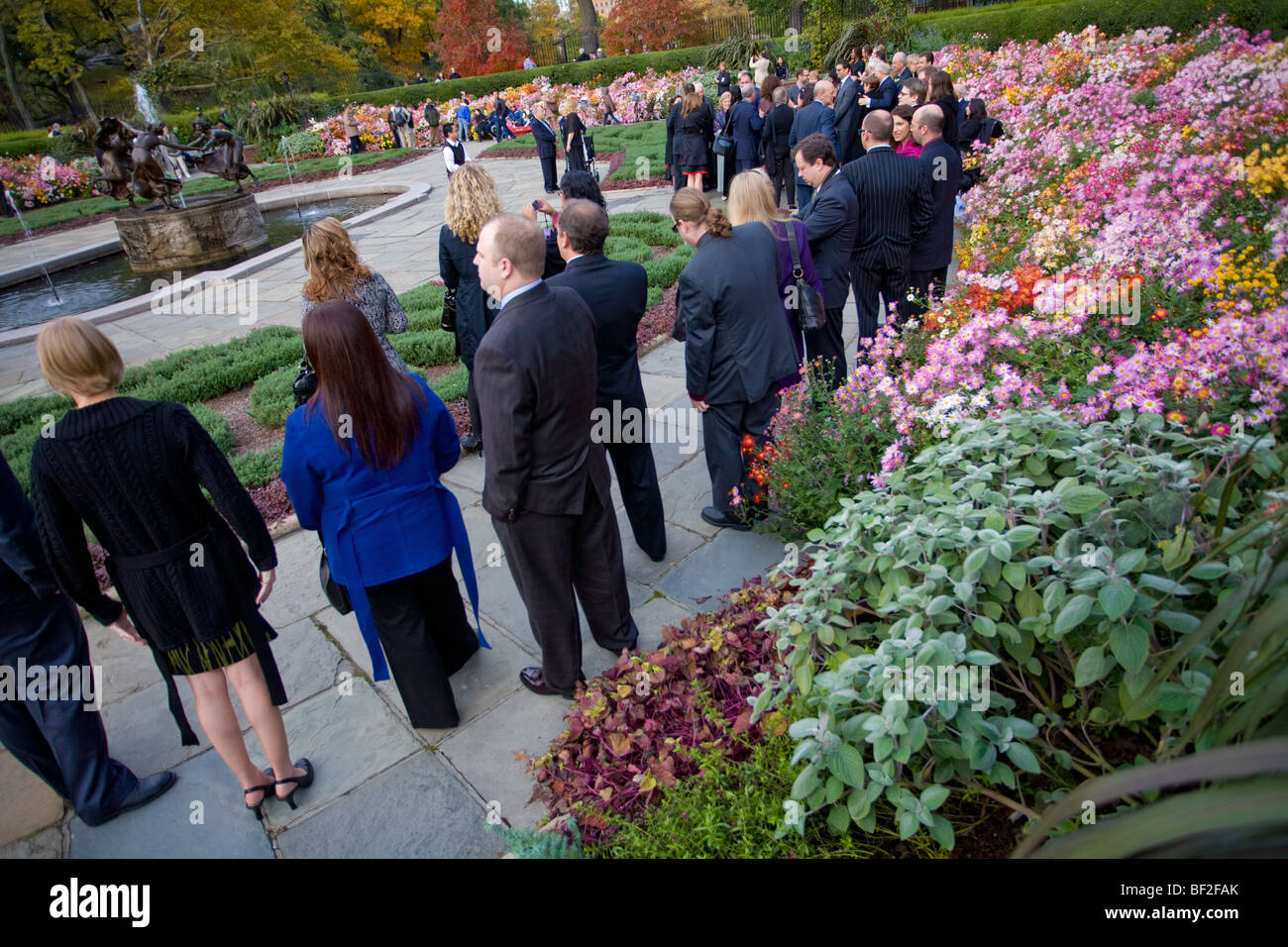 Nozze in giardino, Central Park, Manhattan New York City Foto Stock