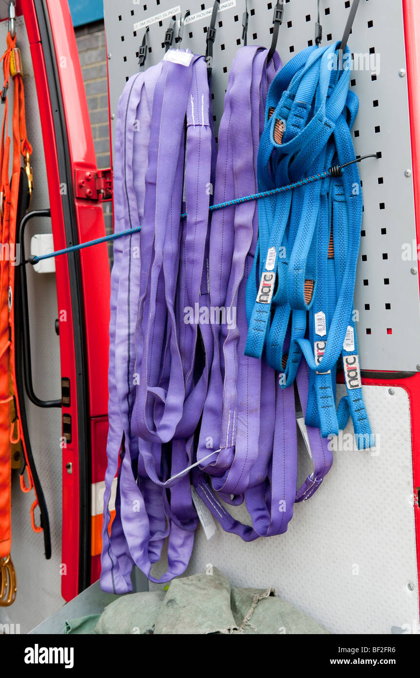 Servizio antincendio corda Equipaggiamento di Salvataggio / strops Foto Stock