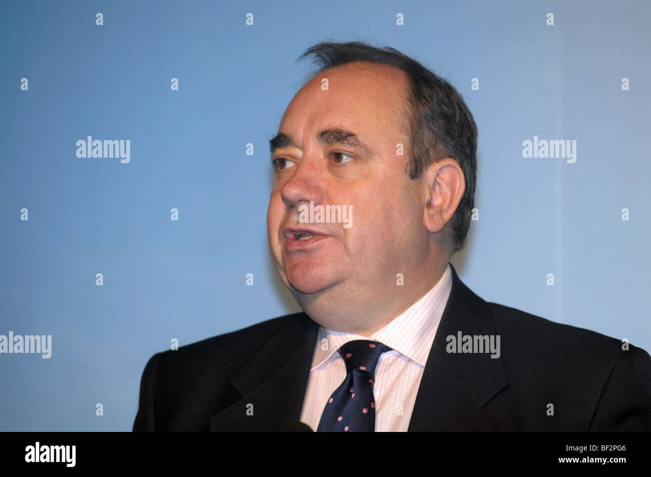 Alex Salmond MSP e leader del partito nazionalista scozzese e primo ministro per la Scozia. Foto Stock
