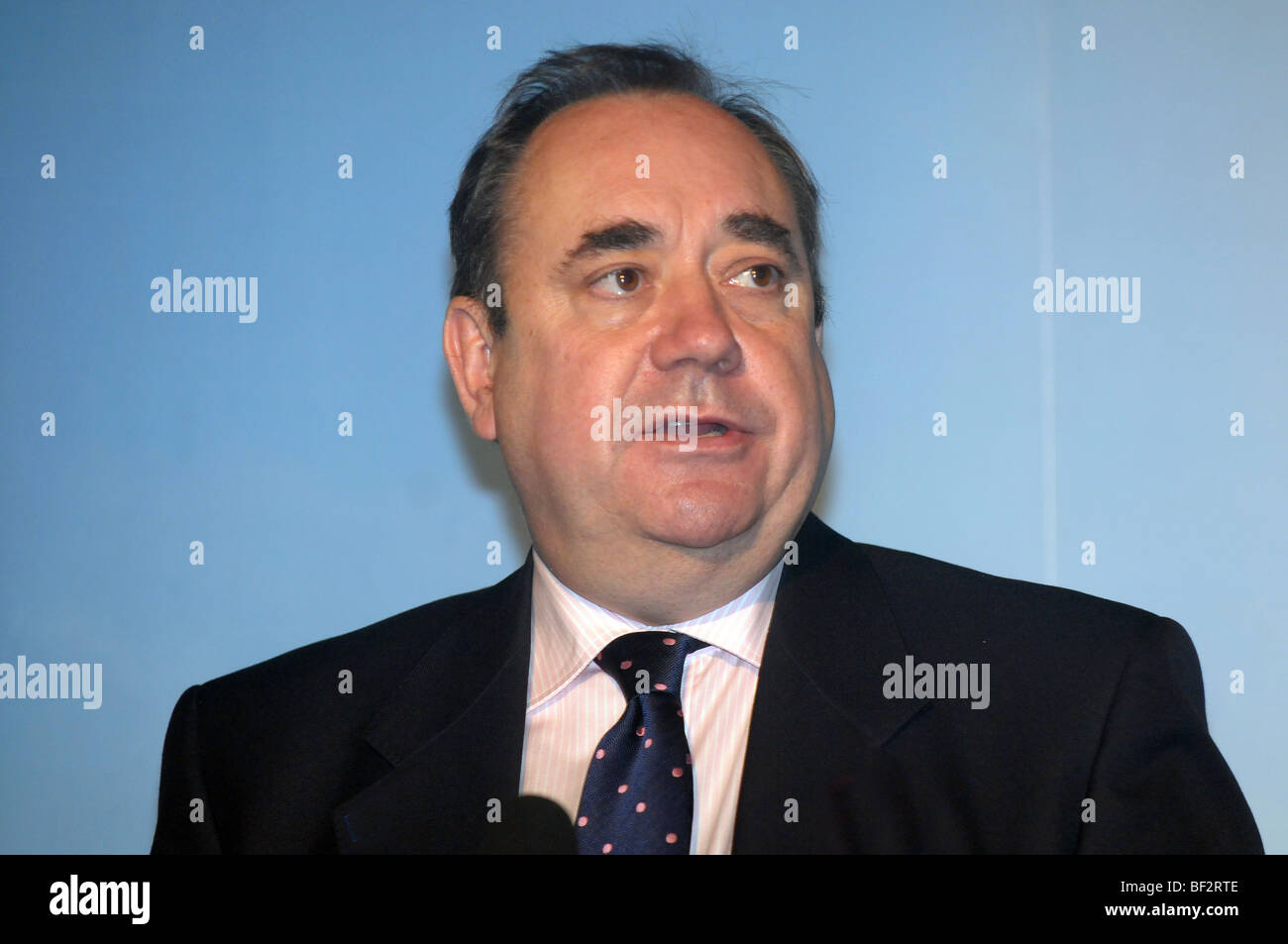 Alex Salmond MSP e leader del partito nazionalista scozzese e primo ministro per la Scozia. Foto Stock