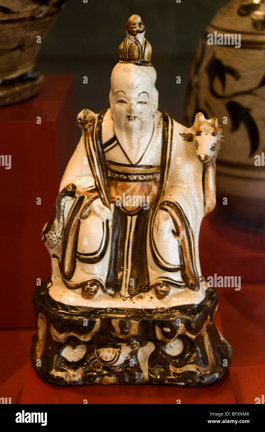 Shoulao Cina statua cinese della dinastia Ming 1600 Foto Stock