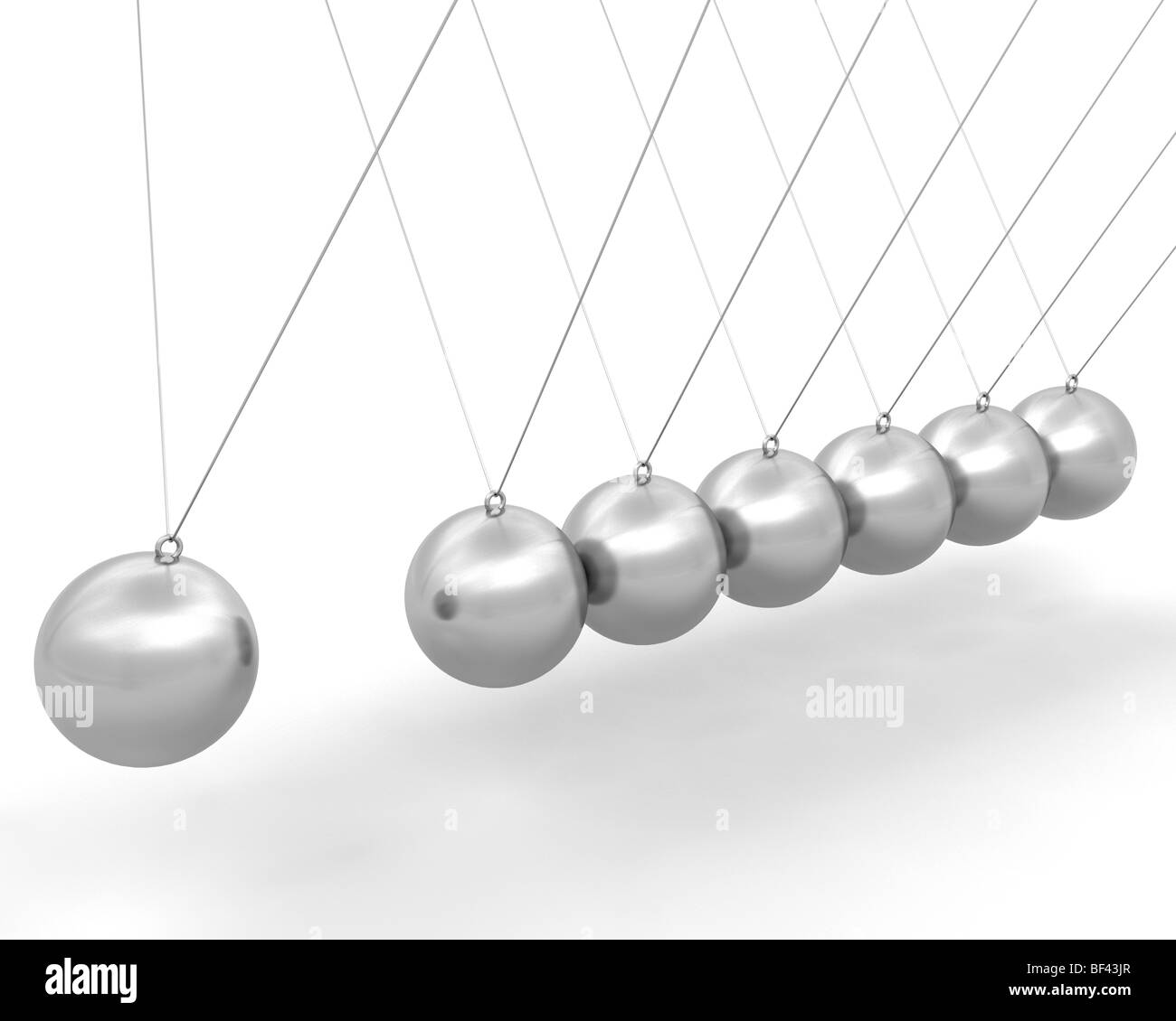 3D render di chrome newton swing giocattolo di office Foto Stock