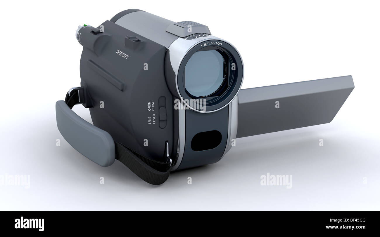 3D Render di una videocamera digitale Foto Stock