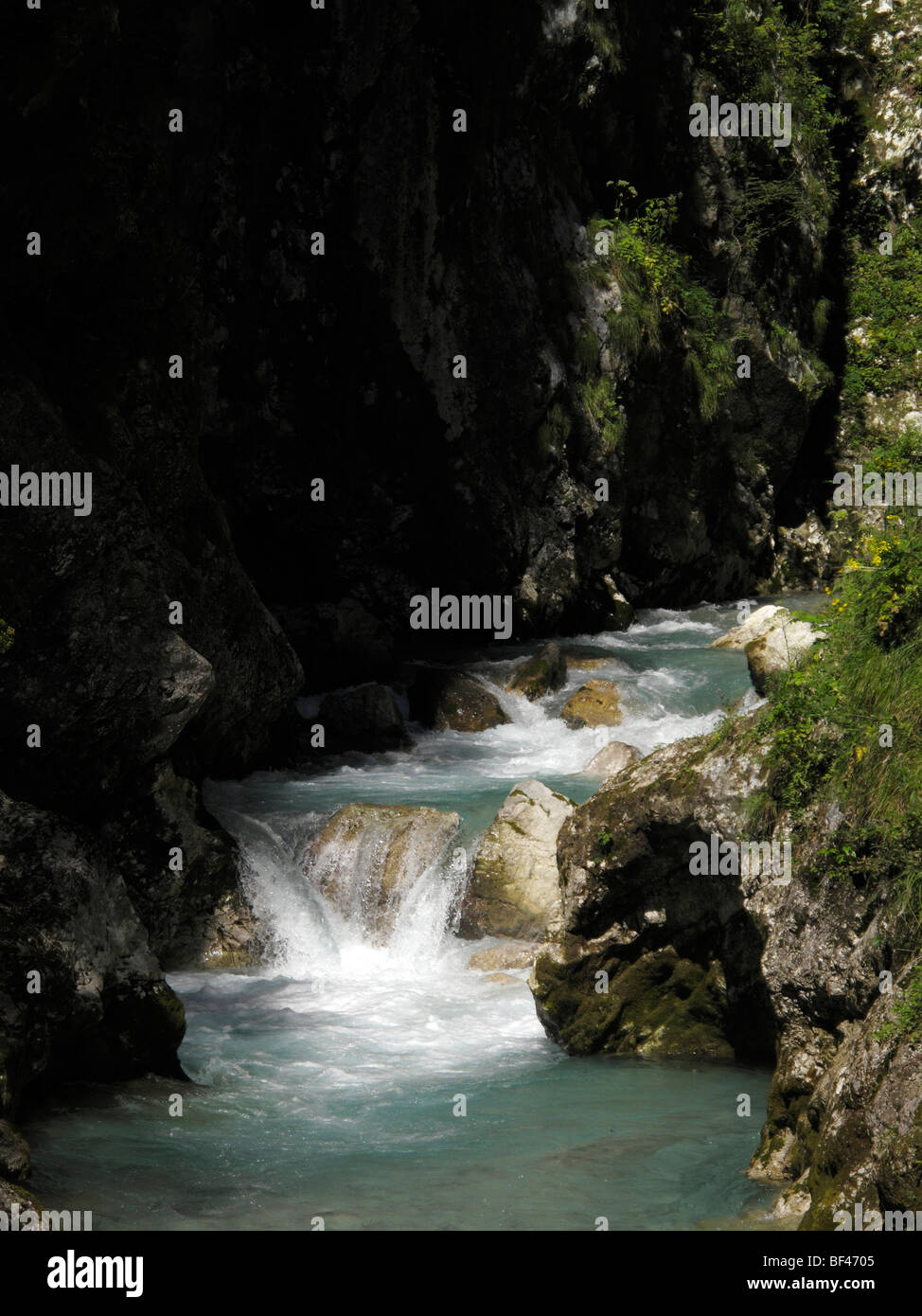 Il fiume di Tolmin in Slovenia Foto Stock