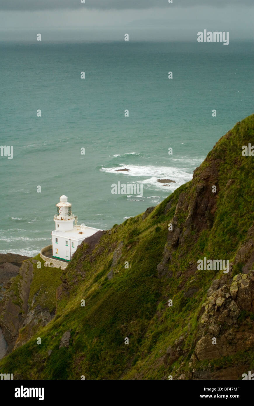 Hartland Point Lighthouse sulla North Devon Coast Foto Stock