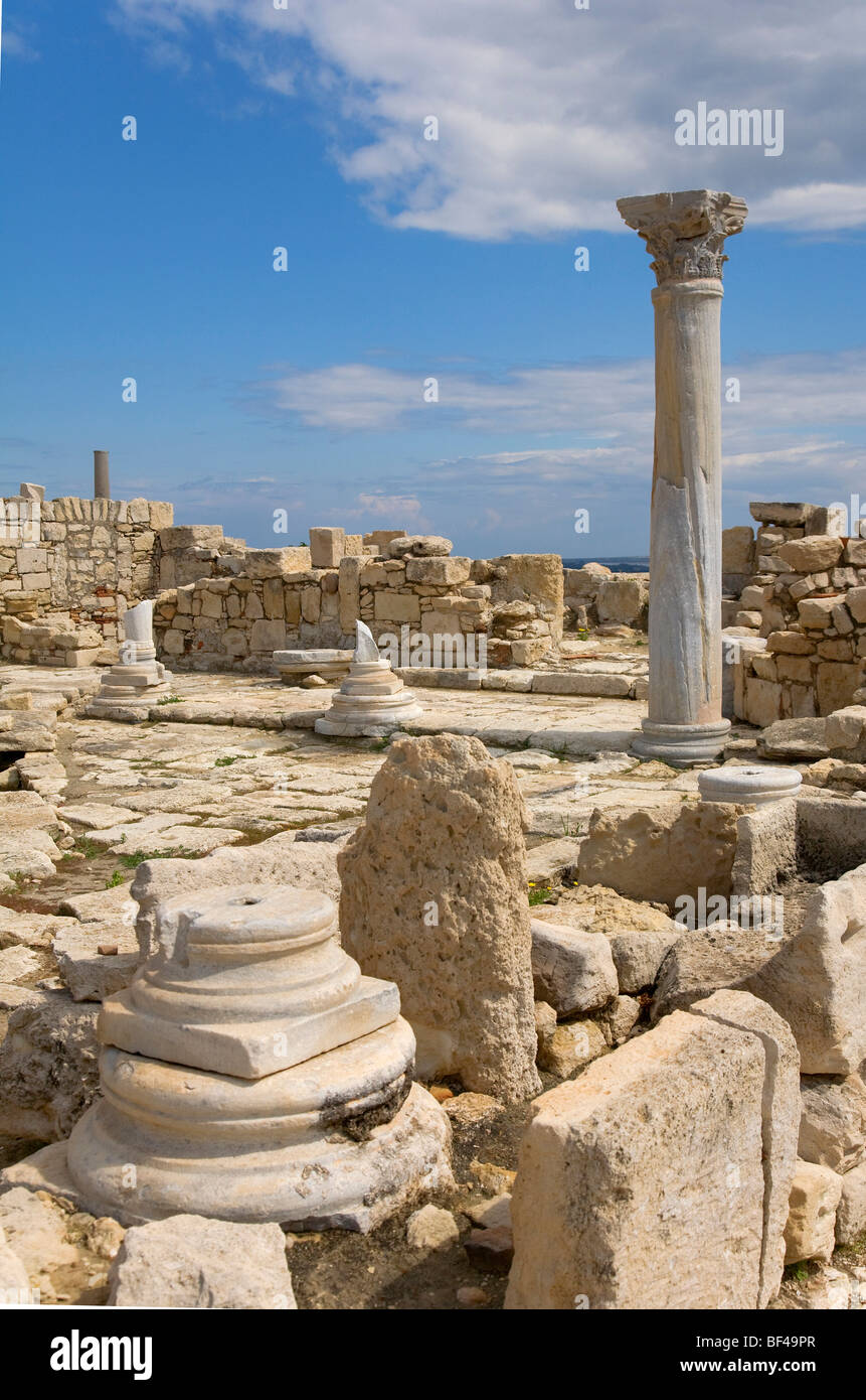 Il sito archeologico di Kourion, Sito Patrimonio Mondiale dell'UNESCO, Paphos, Cipro, Grecia, Europa Foto Stock