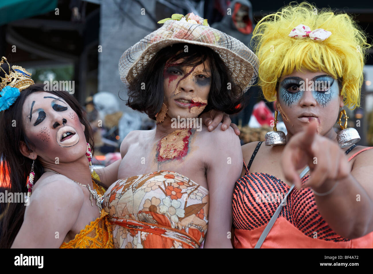 Thailandia travestiti in Thailandia una festa di Halloween Foto Stock