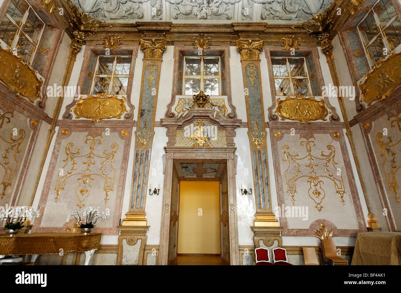 Marmorsaal marble hall, sala per matrimoni, Schloss Mirabell, Salisburgo, Austria, Europa Foto Stock