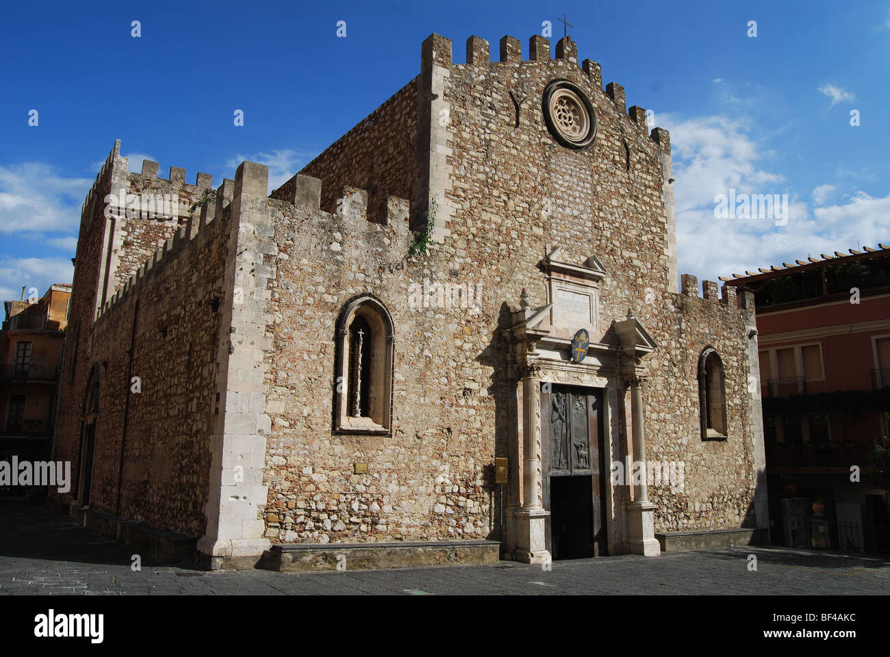 La Chiesa di San Nicola, Piazza del Duomo, Taormina, Sicilia, Italia Foto Stock
