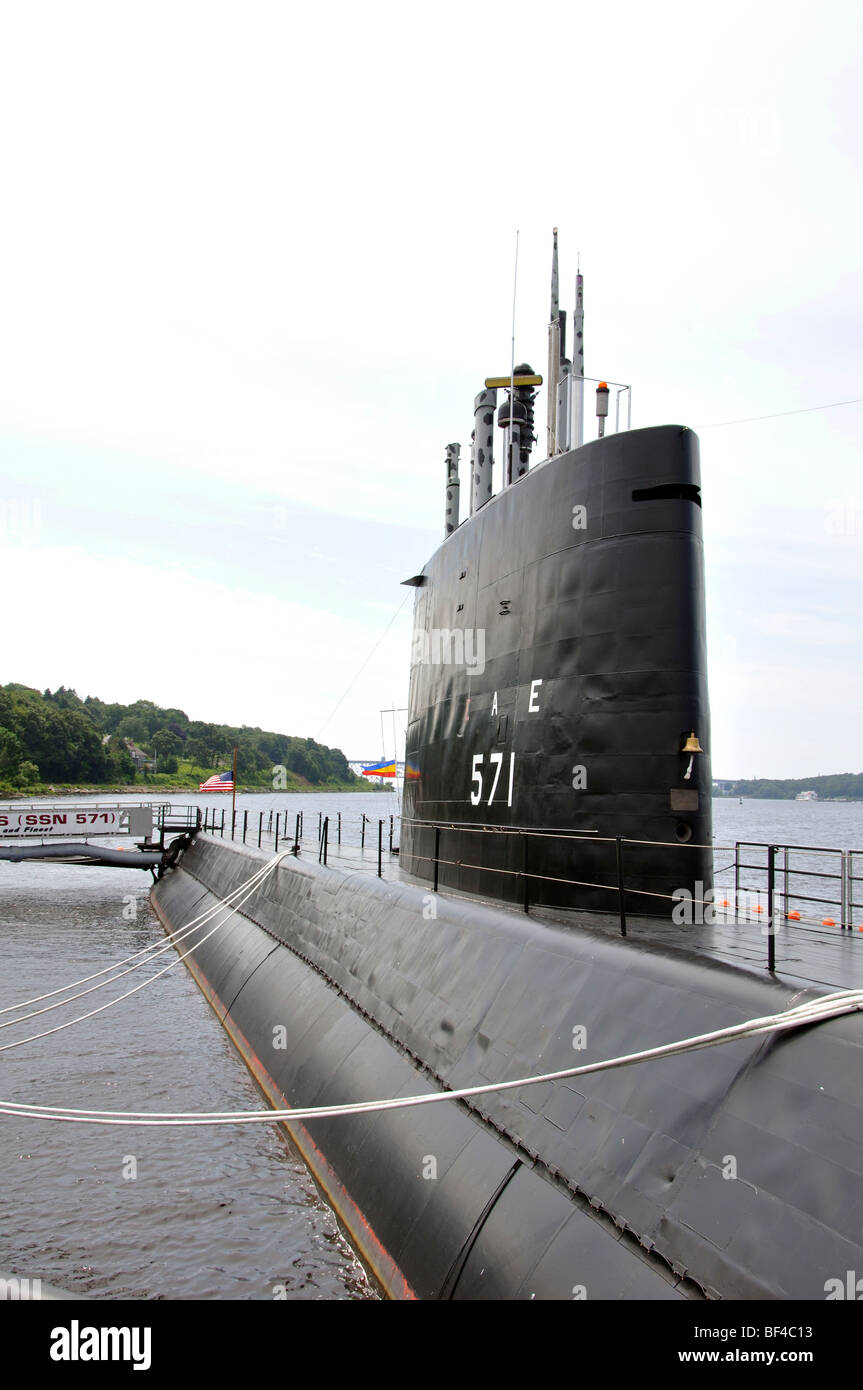 Nautilus - il primo negli Stati Uniti di sottomarini nucleari (ora museo), Groton, Connecticut, Stati Uniti d'America Foto Stock