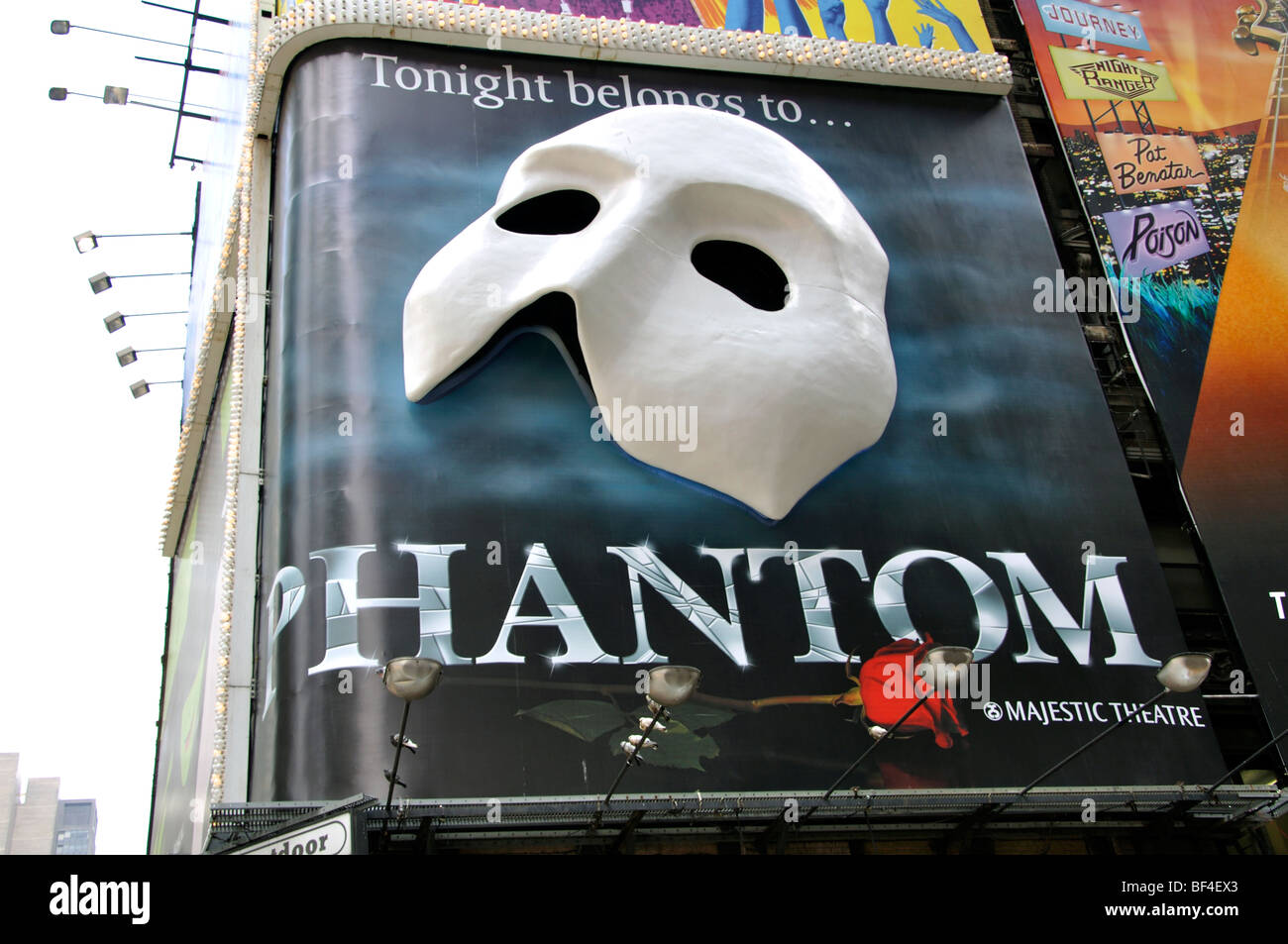 Phantom of the Opera poster in New York City Foto Stock