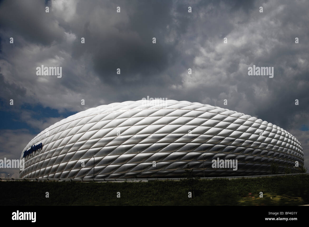 Stadio Allianz Arena di Monaco di Baviera, Germania, Europa Foto Stock