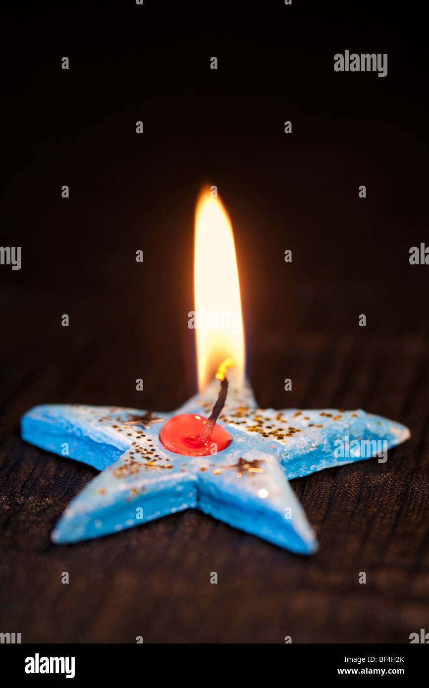 Christmas candle bruciato alla fine Foto Stock