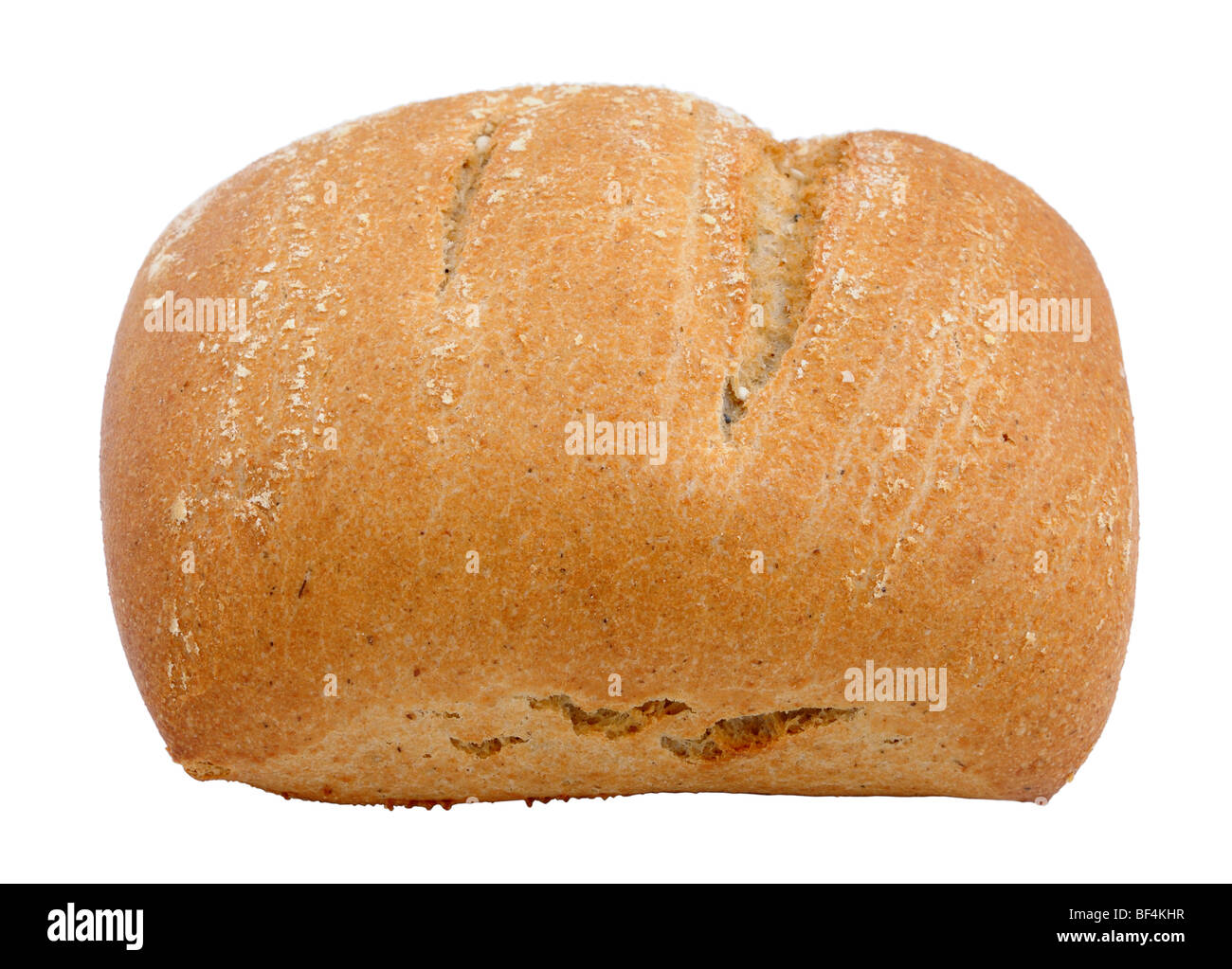 Pane di segale roll isolate su sfondo bianco Foto Stock
