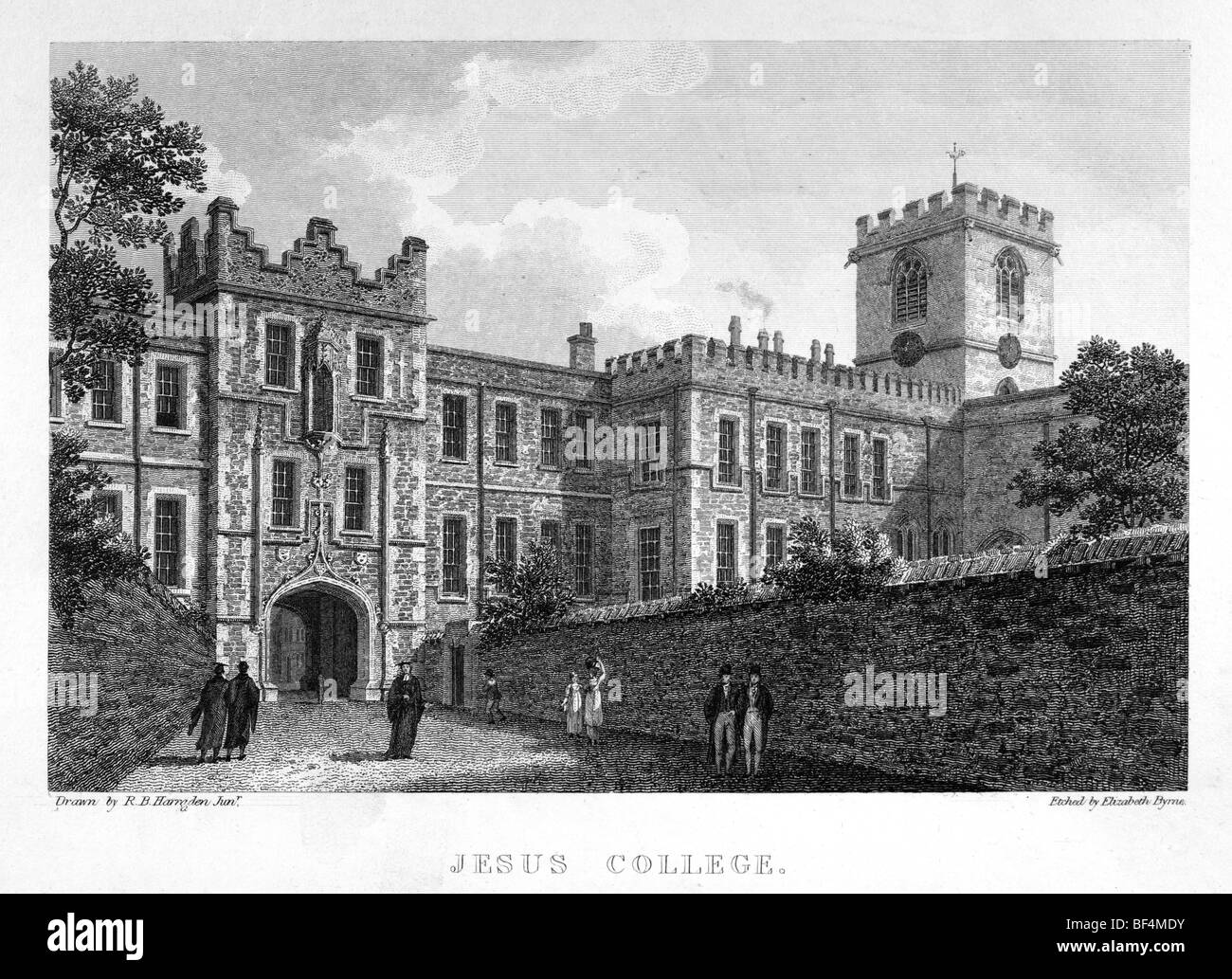 Jesus College di Cambridge Foto Stock