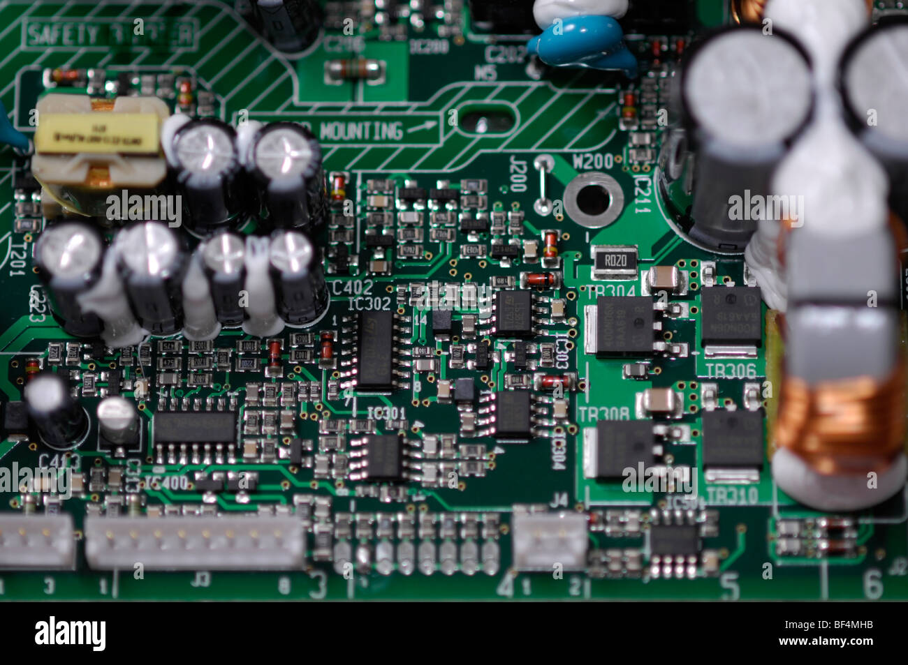 Macro Close-up di elettronica. Foto Stock