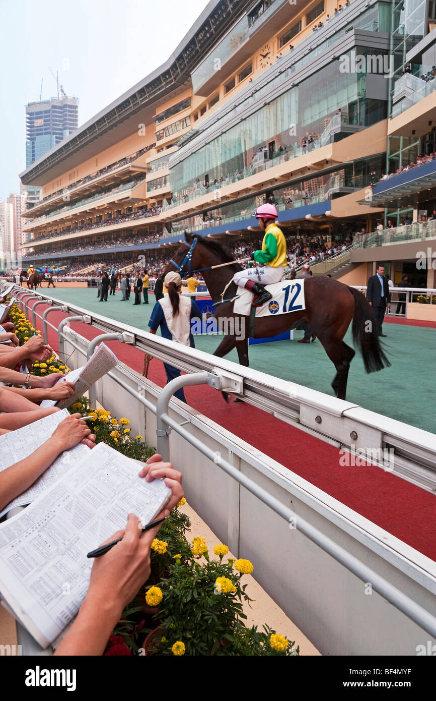 Cina, Hong Kong, Hong Kong Island, Wan Chai, Happy Valley Race Course Foto Stock
