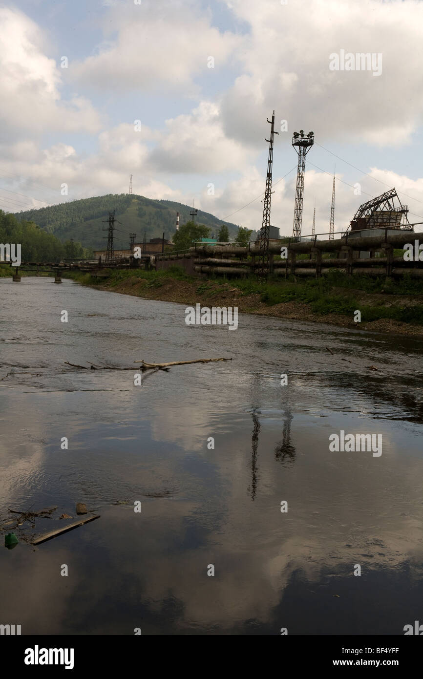 Paesaggio industriale regione degli Urali in Russia Foto Stock