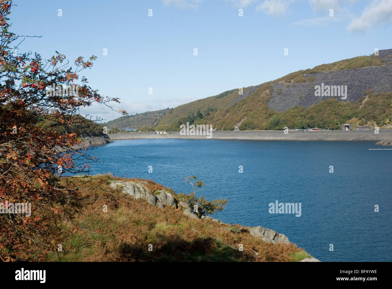 Llyn Peris Llanberis Galles del Nord Foto Stock