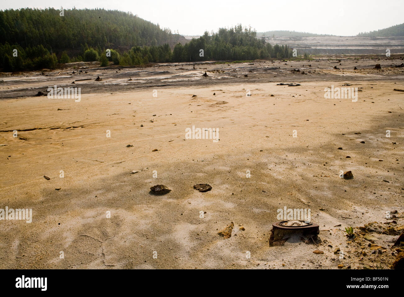 Karabash la città più sporchi negli Urali industriale nella regione Foto Stock