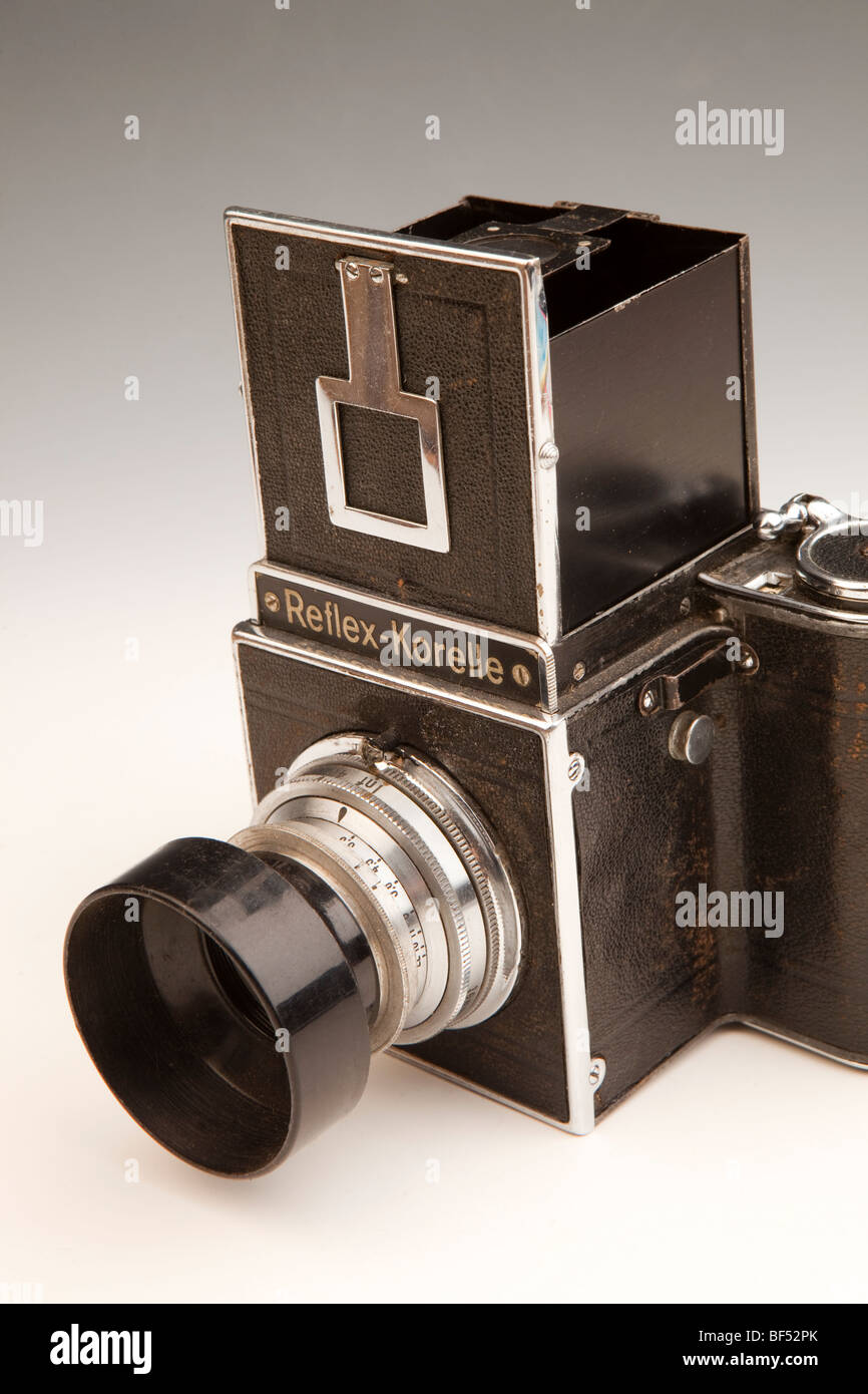 La fotografia reflex Korelle, pionieristico 1936 reflex a obiettivo singolo rotolo film camera Foto Stock
