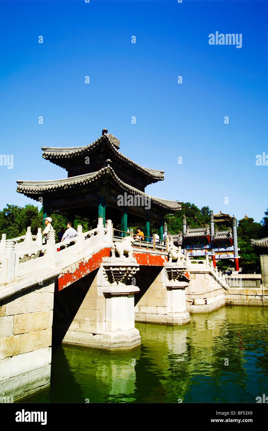 Ponte della poesia pastorale, il Summer Palace, Pechino, Cina Foto Stock