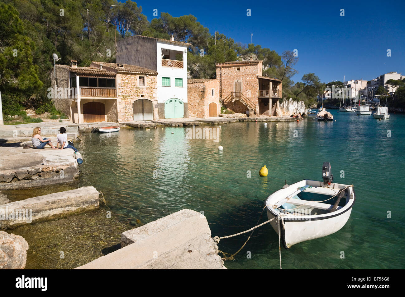 Porto di Cala Figuera Maiorca Maiorca, isole Baleari, Mare mediterraneo, Spagna, Europa Foto Stock