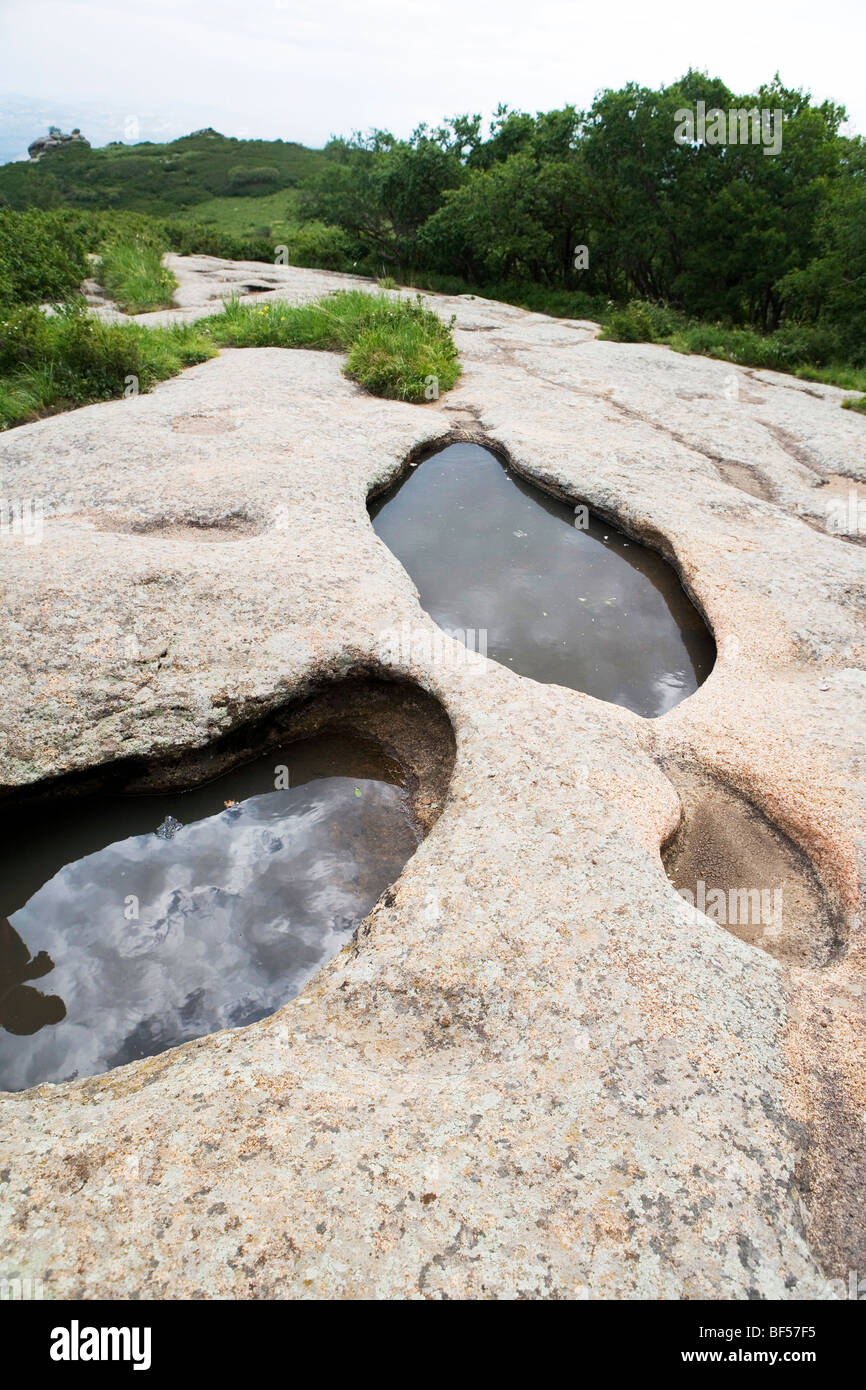 Qingshan malte di granito in Hexigten Global Geopark, Hexigten Banner, Chifeng City, Mongolia Interna Regione Autonoma, Cina Foto Stock