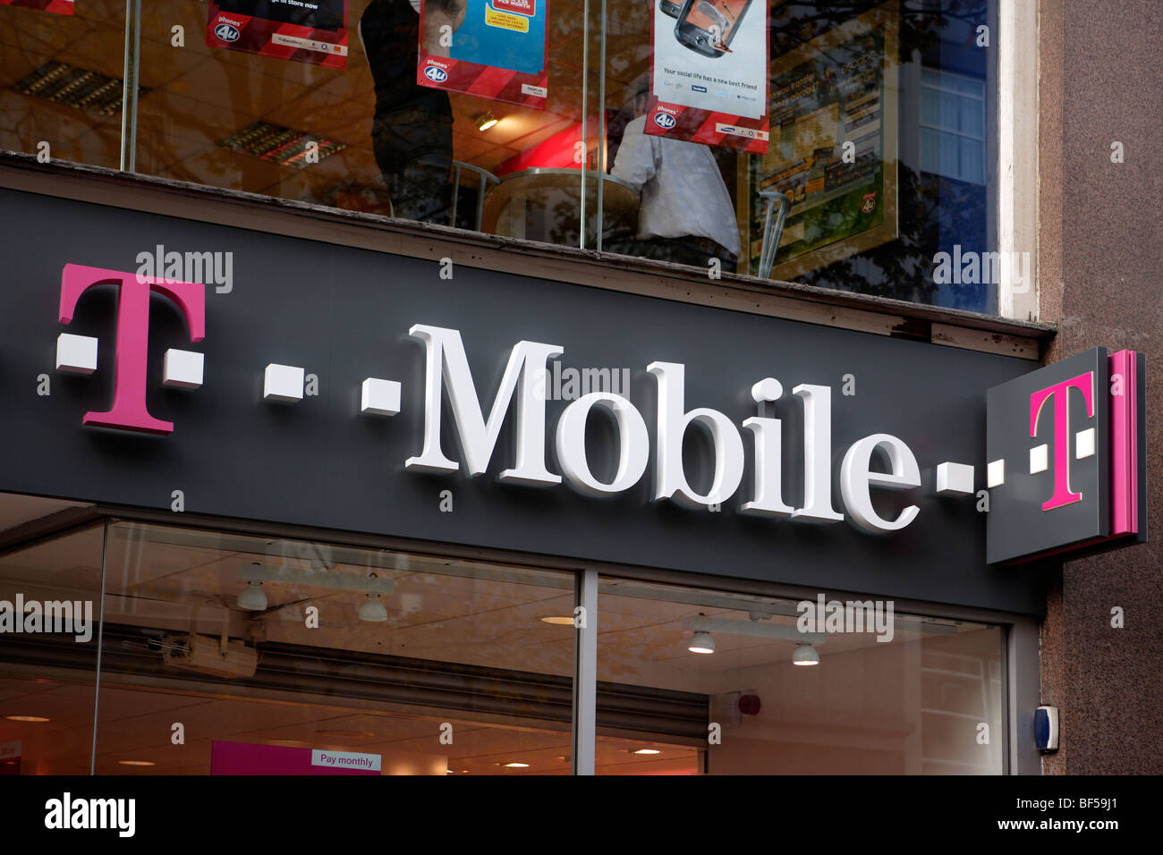 T Mobile segno e il logo Foto Stock